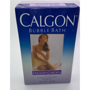 Vintage Calgon English Garden Bubble Bath Long Lasting Bubbles 15 oz Box New